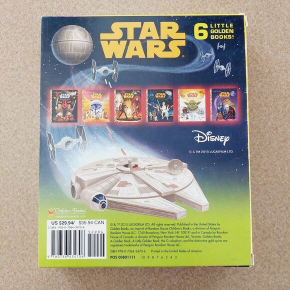 Star Wars Little Golden Book Library Boxed Set Trilogy Hardcover Set of 6 - Picture 3 of 11